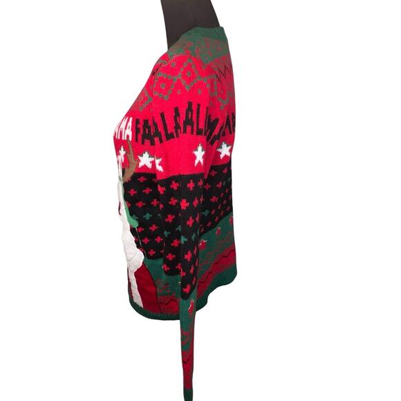 Holly Time Unisex XXL/2XG FALALALLAMA  3D Holiday Ugly Christmas Sweater - Picture 5 of 7
